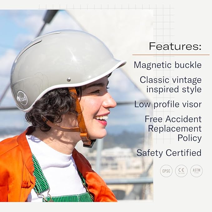 Thousand Heritage 2.0 Adult Bike Helmet; The Original Low Profile Retro Commuter Cycling Helmet Safety Certified for Bicycle Skateboard Skating Roller Skates; for Men & Women