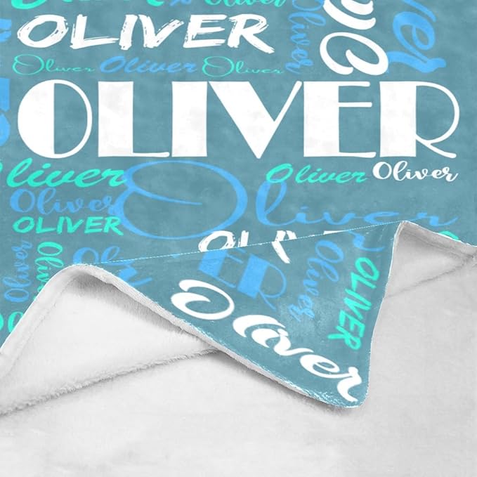 Dr.TOUGH Personalized Name Blanket Personalized Blanket for Adult Kids Flannel Customized Personalized Blankets and Throws