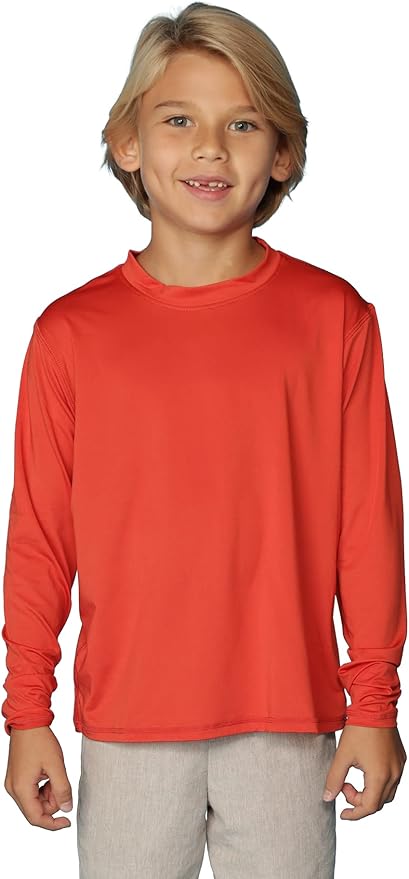 INGEAR Boys' Rash Guard UPF 50+ Swim Shirt - Lightweight, Quick-Dry, Durable Sun Protection for Swimming, Sizes XS-XL