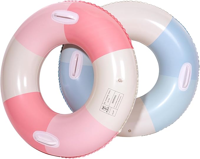 Swimming Pool Tubes-2PCS Inflatable Pool Floats for Adult Swim Ring Pool Floaties Inflatable Swimming Pool Raft Party Water Summer Beach Lounger Float Party Supplies