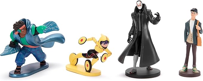 Disney Store Official Big Hero 6 Figure Set - 8 Fully Sculpted Disney Figures Including Hiro, Baymax, GoGo, Honey Lemon, Wasabi, Fred, Tadashi & Yokai in a Double-Tiered Box with Scenic Backgrounds