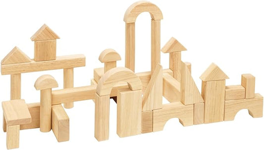 Excellerations Rubberwood Floor Unit Building Blocks - Starter Set of 58