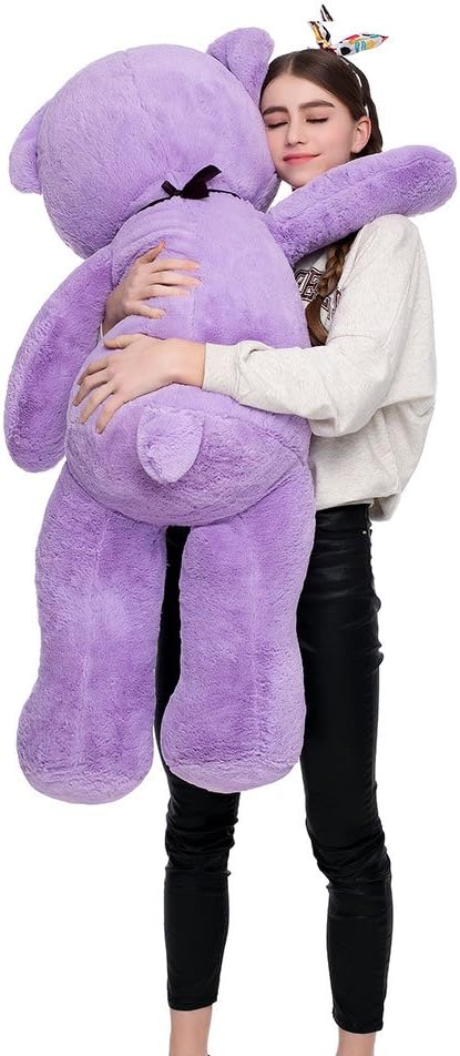 MaoGoLan Giant Purple Teddy Bear 47 inch Life Size Bear Stuffed Animal Plush Toy Valentines Bear for Girls Girlfriend Wife Children Teens