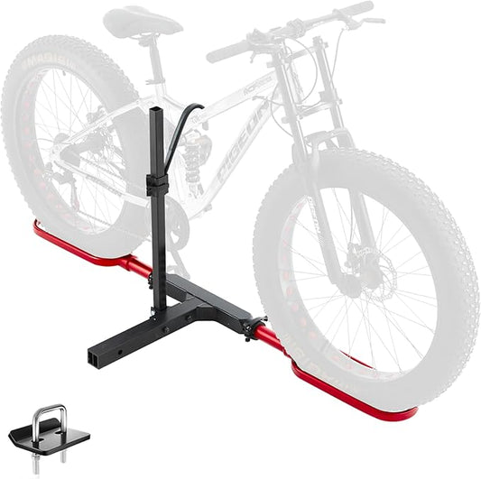 2 Inch Hitch Bike Rack for Car Hitch-Mount, Hitch Ebike Rack for Car 1 Bike, Car Bicycle Rack for SUV (Black & Red)