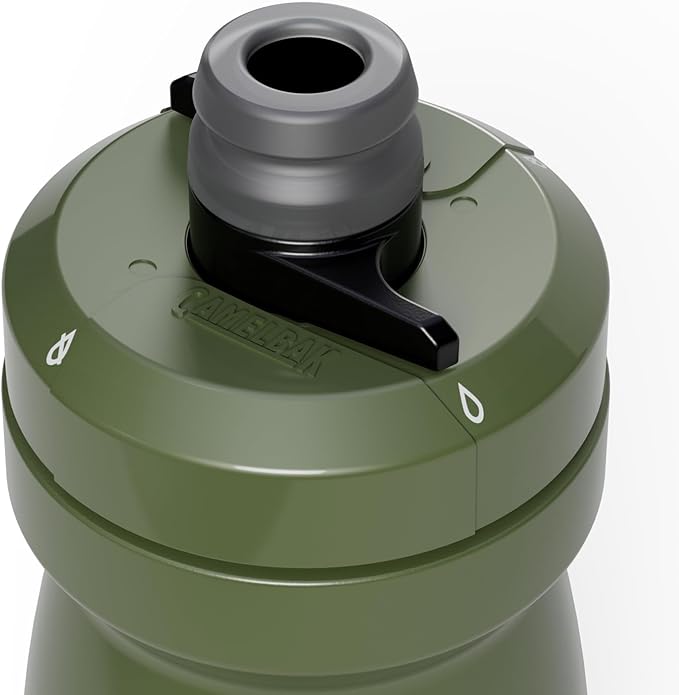 CamelBak Podium 21oz Bike Water Bottle - Easy Squeeze Bottle - Fits Most Bike Cages, Deep Fern