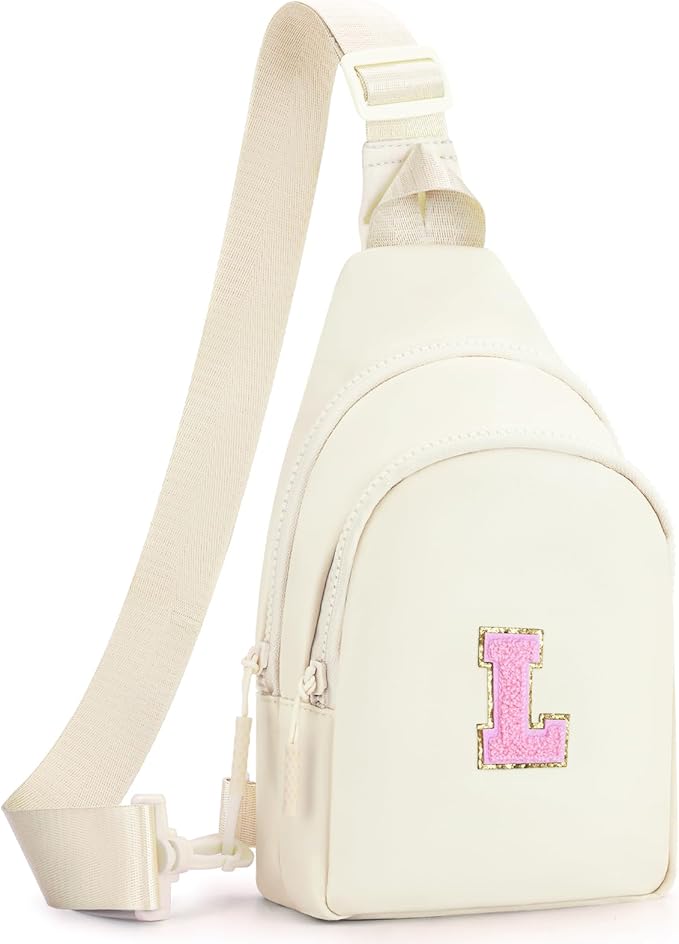 Birthday Gift for 5 6 7 8 9 10 11 12 13 14 15 16 Year Old Girls Fanny Pack Crossbody Bags for Women,Cute Trendy Stuff - Cream,L