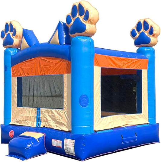 Crossover Blue Puppy Dog Castle Inflatable Bounce House (Without Blower) - 13 x 12 x 14.5 Foot - Big Inflatable Bouncer House Castle Unit for Kids - Jumphouse for Toddlers - Outdoor Party Bouncer