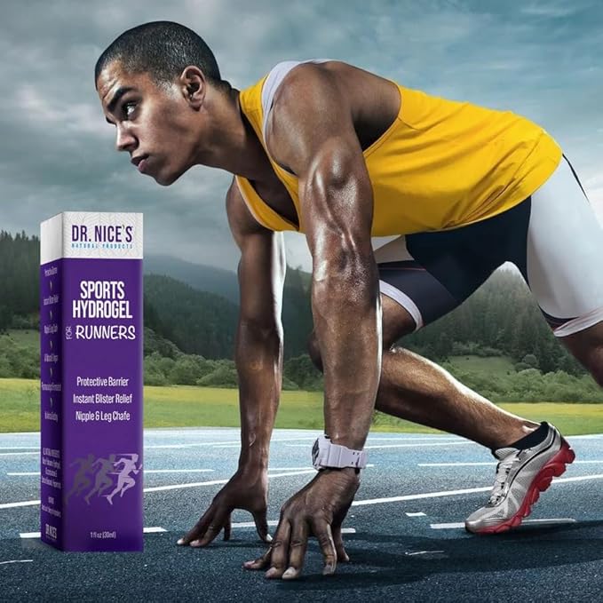 Dr. Nice's Sports Hydrogel - For Runners | Soothes Blister & Chafe |All-natural | Designed for Runners and Athletes | Hydrogel for a Comfortable Running Experience (30ml)