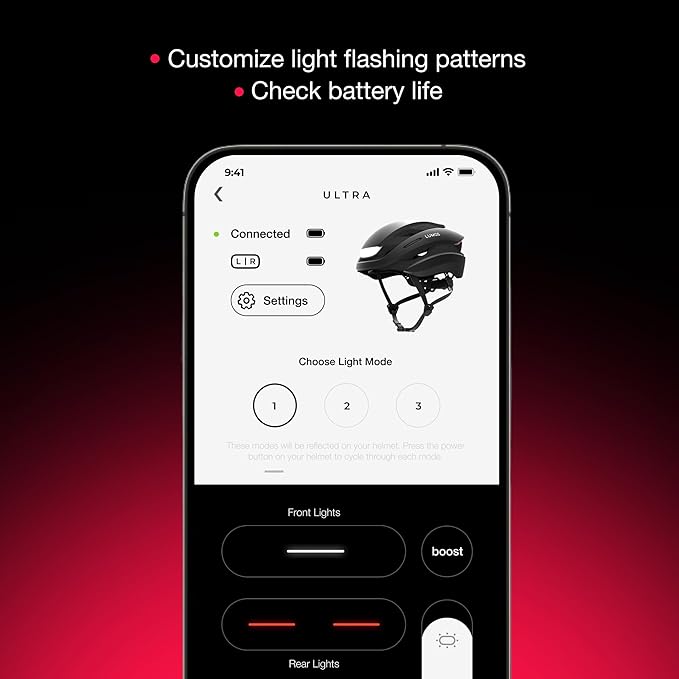 Lumos Ultra Smart Bike Helmet | Customizable Front and Back LED Lights with Turn Signals | Road Bicycle Helmets for Adults: Men, Women