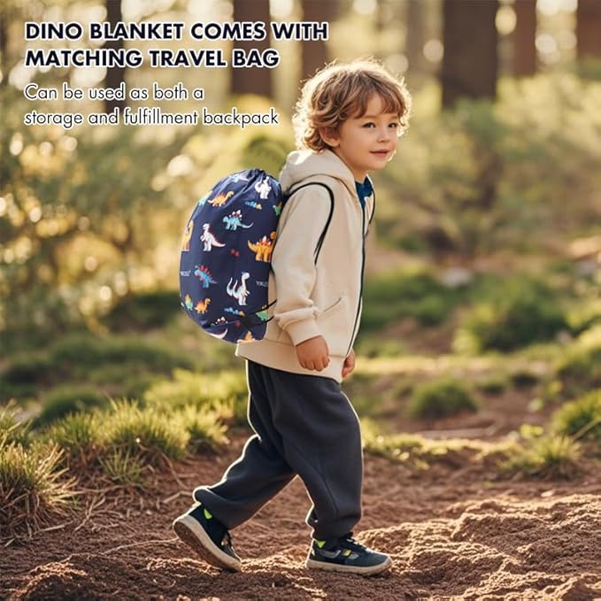 Glow in The Dark Dinosaur Blanket, Dinosaur Gifts Toys for Boys Kids, Best Christmas Birthday Valentine's Day Easter Presents for Kids Age 1-12 Year Old, Child Toddler Teen Soft Cozy Throw 50"x60"