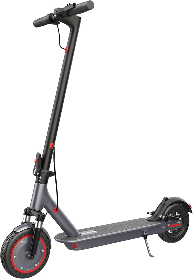 Electric Scooter - 8.5"/10'' Solid Tires, 350W/500W Motor, Up to 19-22MPH and 21-24Miles Long-Range Portable Commuting Scooter for Adults with Double Braking System and App