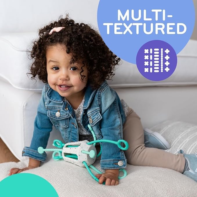 Mobi Zippee Activity Toy - Sensory Activities for Toddlers and Kids, BPA-Free and Food Grade Silicone, Montessori Learning Games for Ages +1 (Mintee)