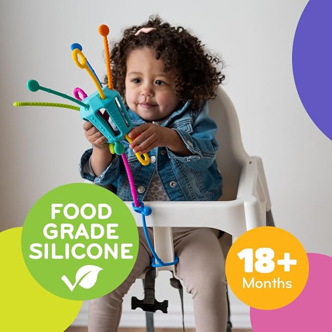 Mobi Zippee Activity Toy - Sensory Activities for Toddlers and Kids, BPA-Free & Food Grade Silicone, Montessori Learning Games for Ages +1 (Original)
