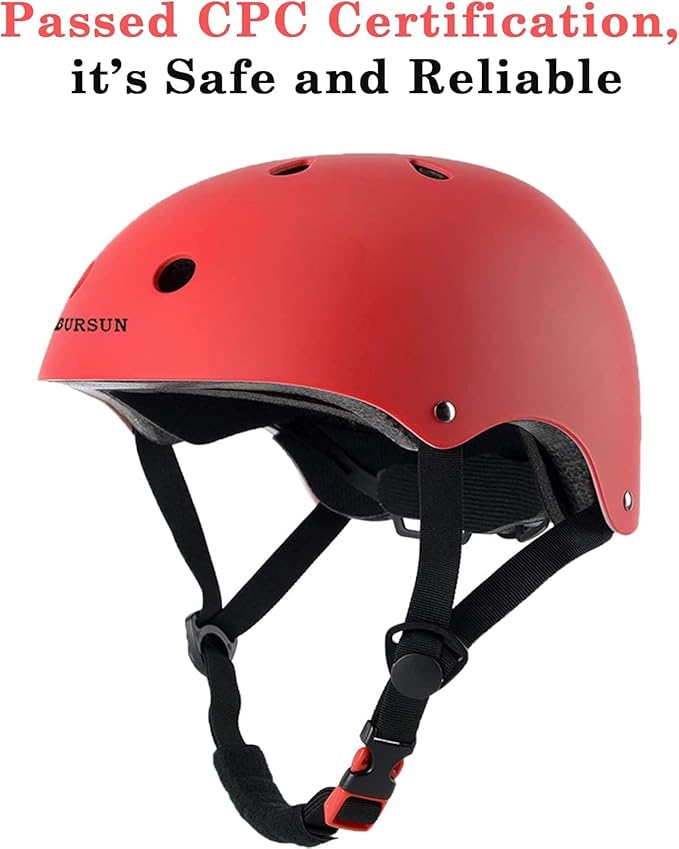 BURSUN Kids Bike Helmet Ventilation & Adjustable Toddler Helmet for Ages 2-14 Kids Boys Girls Multi-Sport Helmet for Skateboard Roller Skateing Bicycle Scooter blance Bike