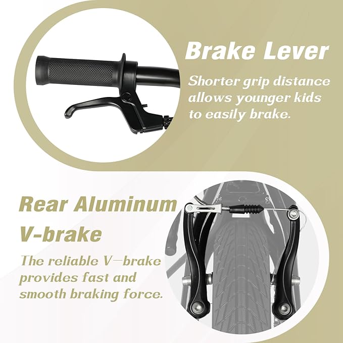 12 14 16 18 Inch Kids Bike BMX Style Bicycle with Training Wheels Coaster Brake for 2-10 Years Old Toddlers Boys Girls Multiple Colors