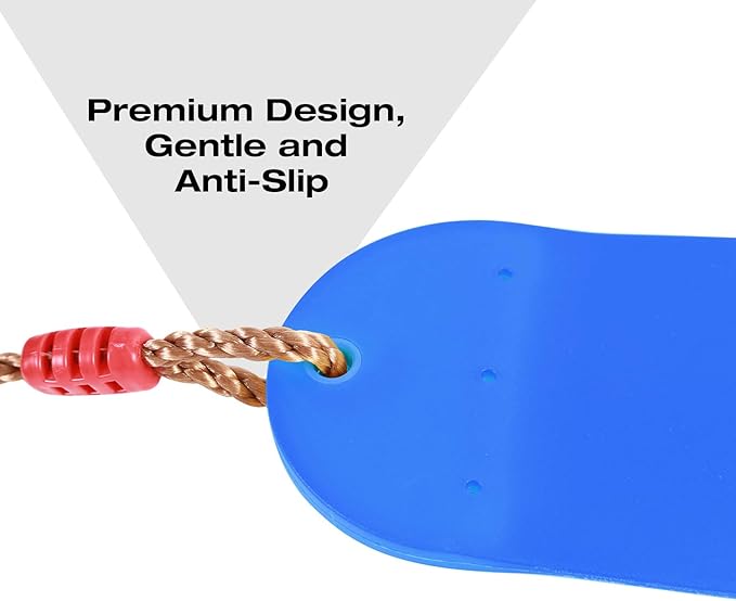RedSwing Swing Seat for Kids outdoor with 57-86" Rope, Kids Safety Playground Swing Seat Replacement, Belt Swing, Heavy Duty, Blue 2 Pcs