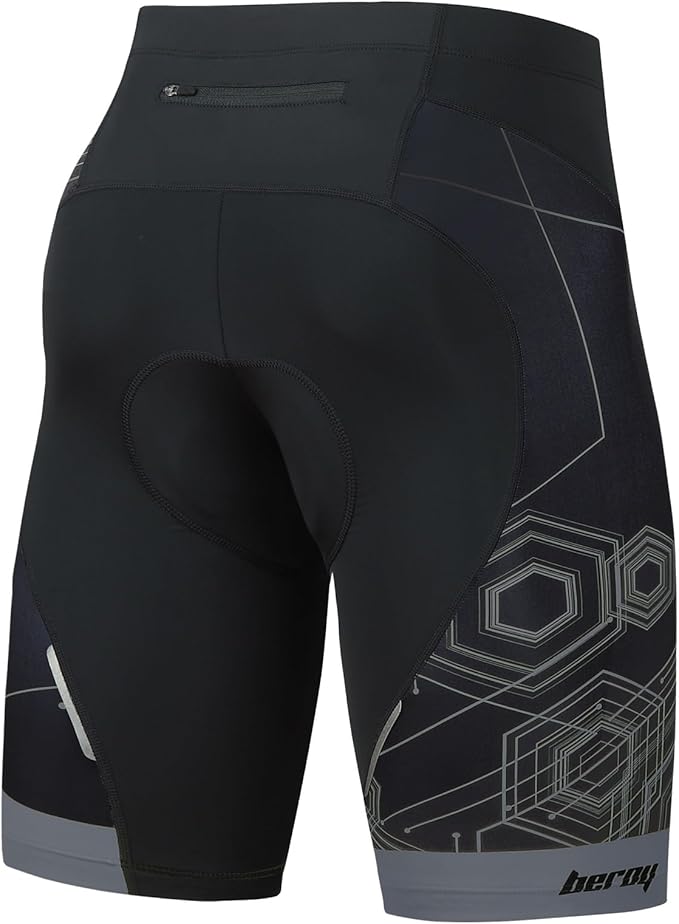 beroy Men's Comfortable Bicycle Cycling Pants, 3D Padded Bike Shorts