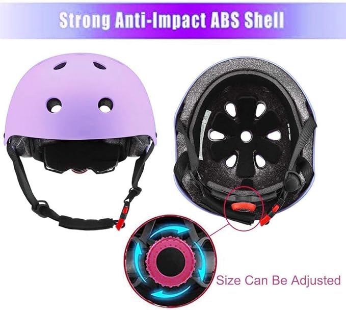 Color Gradient Adjustable Kids Bike Helmet Toddler Helmets for 3-5-8-14 Years Kids Girls Boys Youth Bicycle Helmet for Scooter Balance Bike Roller Skating Skateboard