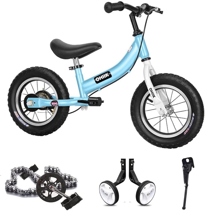 Balance Bike 2 in 1 for Kids 2 3 4 5 6 7 Years Old,Balance to Pedals Bike,12 14 16 inch Kids Bike,with Pedal kit,Training Wheels,Brakes