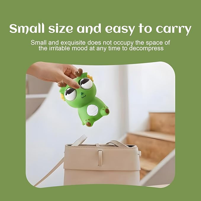 Pop-Out Eye Dragon Squeeze Toy - Stress Relief Sensory Squishy for Adults, Funny Anti-Stress Ball, Ideal Anxiety Toy for Party Favors and Gifts (Green)