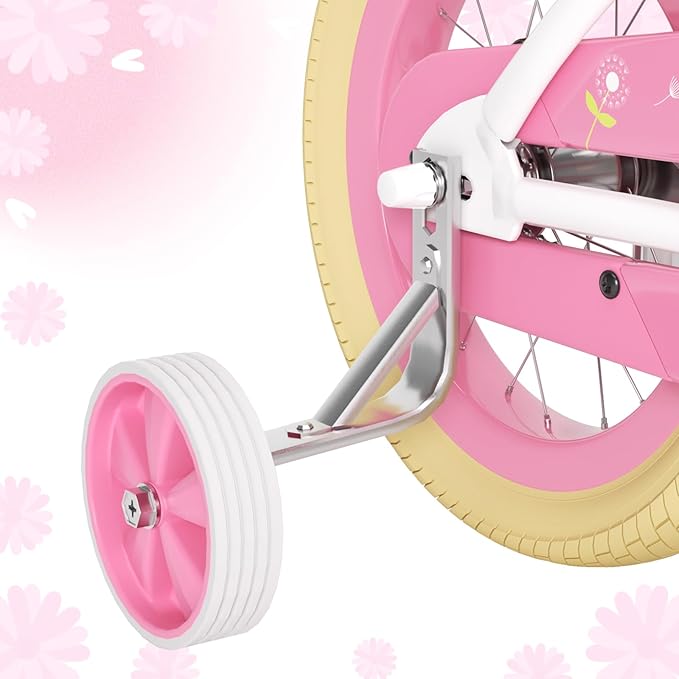 XJD Girls Bike for Toddlers and Kids Ages 2-12 Years Old,12 14 16 Inch Kids Bike with Training Wheels & Basket