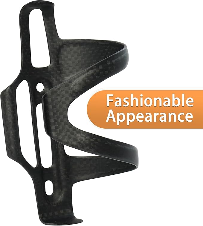 BRKURLEG Bike Water Bottle Holder Ultra-Light Carbon Fiber Bicycle Drink Bottle Cages with Screws Tool, for Road Bike MTB Cycling Black Matte