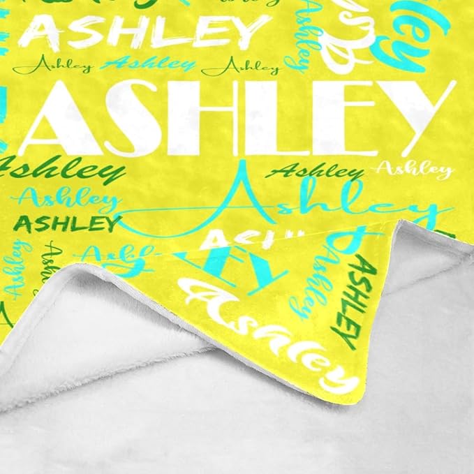 Dr.TOUGH Personalized Name Blanket Personalized Blanket for Adult Kids Flannel Customized Personalized Blankets and Throws