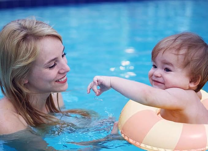 Children Swimming Ring, Inflatable Pool Floats Swim Tube Raft Toy with Fruits Mermaid Decorations Summer Water Fun Lounge Beach Lake Party Supplies for Kids