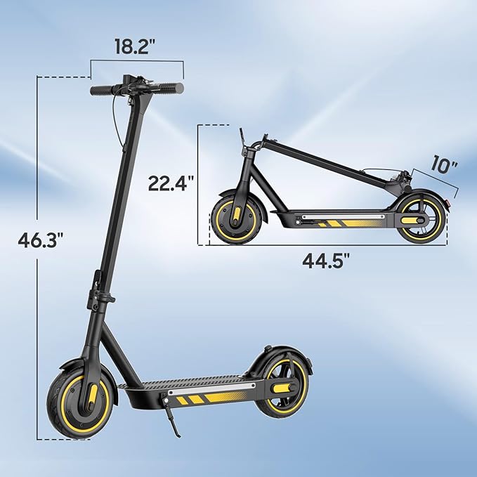 Electric Scooter Adult, 19-25 MPH Max Speed, 21-28 Miles Long Range, E Scooter with 8.5"/10" Tires, 350W/500W/600W Motor, Cruise Control and Dual Braking, Foldable Electric Scooter for Adults
