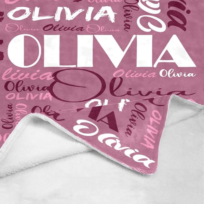 Dr.TOUGH Personalized Name Blanket Personalized Blanket for Adult Kids Flannel Customized Personalized Blankets and Throws