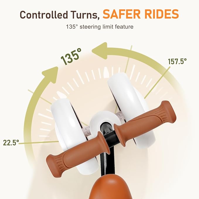 Colorful Lighting Baby Balance Bike Toys for 1 Year Old Boys Gifts, Balance Bike 1 Year Old No Pedal, 12-24 Months Toddler Ride on Toys with 4 Silent Wheels & Soft Seat, 1st Birthday Gifts, Black