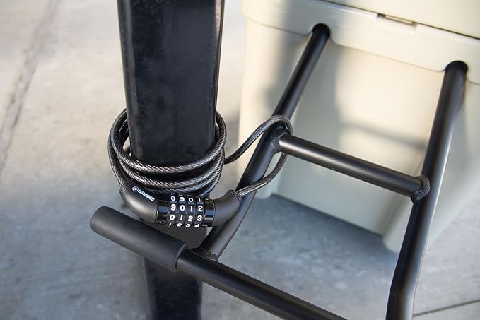 BRINKS 6 ft Outdoor Bike Lock Cable 2 Pack, Thick, Anti Theft Self-Coiling Design, Resettable 4-Dial Combination, Heavy-Duty Steel, 5/16" Weather-Resistant Vinyl Coating for Bikes