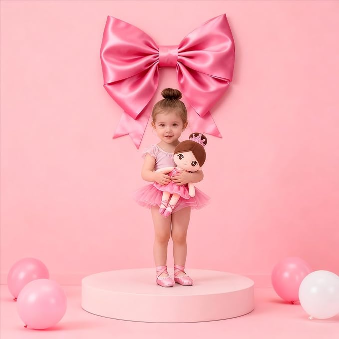 Gloveleya Ballet Toy Baby Girl Gifts Dolls Soft Plush Toy Ballet Girl Doll Peach 14 Inches with Gift Box