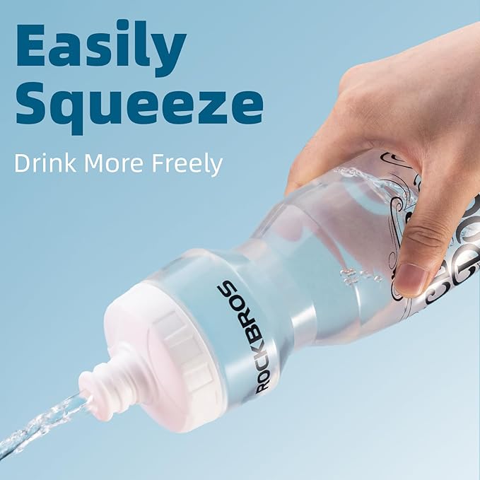 ROCKBROS Cycling Water Bottle, 20-25oz Cycling Bottle,Without BPA and BPS