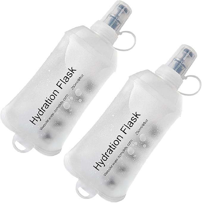 AXEN Soft Flask TPU Foldable Running Hydration Flask, Soft Collapsible Water Bottle for Hydration Pack Cycling Marathon Running Hiking