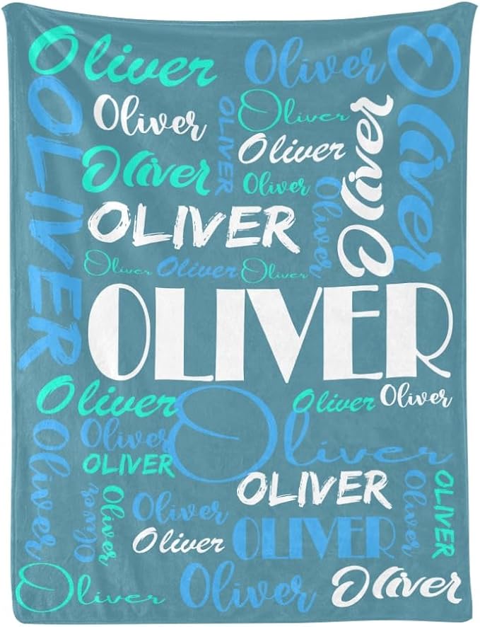 Dr.TOUGH Personalized Name Blanket Personalized Blanket for Adult Kids Flannel Customized Personalized Blankets and Throws