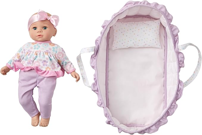 Madame Alexander 14-Inch Sweet Smiles Baby Doll, Slumber Carrier