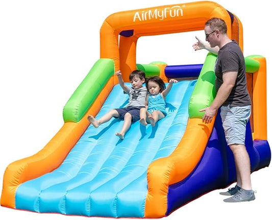AirMyFun Bounce House with Slide Inflatable Durable Sewn Jumper Castle Bouncy House for Kids Outdoor Indoor
