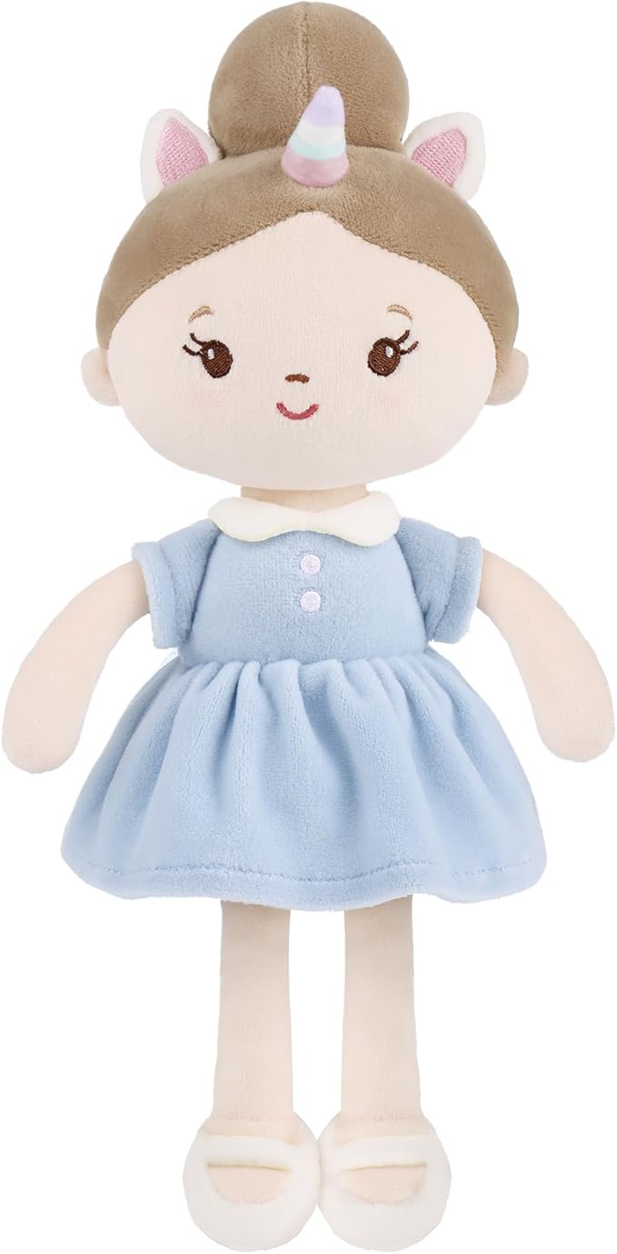 GAGAKU Soft Plush Baby Doll for Girls (12") - My First Baby Doll Gift for Girls, Toddlers & Infants, Machine Washable Rag Doll Toy - Sweet Dream Girl