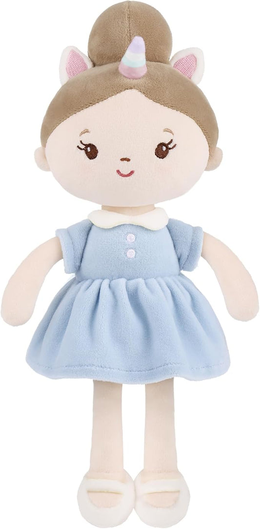 GAGAKU Soft Plush Baby Doll for Girls (12") - My First Baby Doll Gift for Girls, Toddlers & Infants, Machine Washable Rag Doll Toy - Sweet Dream Girl