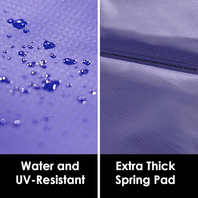 Trampoline Parts CO 8 FT 10 FT 12 FT 14 FT Universal Trampoline Spring Pad Cover Replacement, UV Resistant, Safety Foam Protection, Blue & Black Options, Compatible with Jumpzylla Trampolines