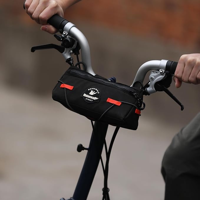 Rhinowalk Bike Handlebar Bag Bicycle Front Bag Storage Small Pouch with Shoulder Strap for Urban Cycling