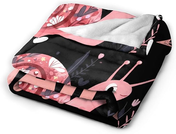 Snails Blanket Gifts for Girls Women Snail Stuff Throw Blankets Cozy Plush Fleece Flannel Fuzzy for Bed Decor 50"X40"