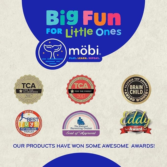 Mobi Zippee Activity Toy - Sensory Activities for Toddlers and Kids, BPA-Free and Food Grade Silicone, Montessori Learning Games for Ages +1 (Mintee)