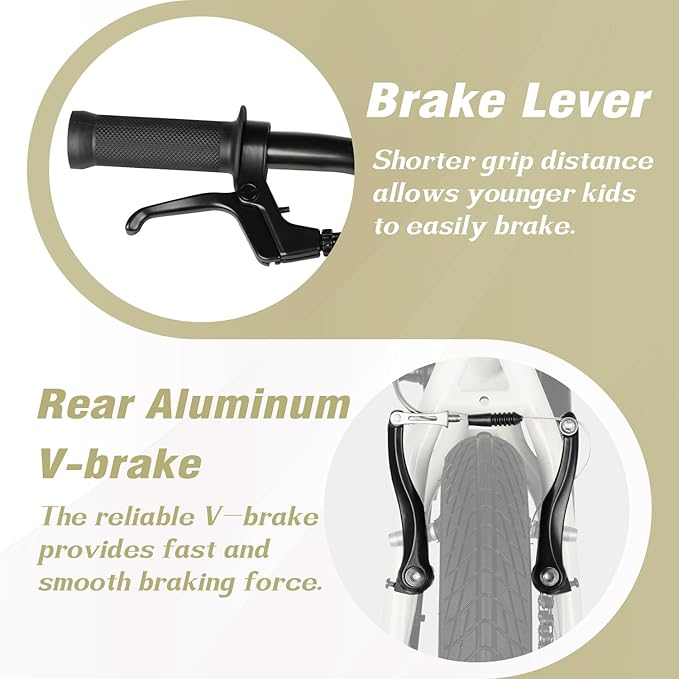 12 14 16 18 Inch Kids Bike BMX Style Bicycle with Training Wheels Coaster Brake for 2-10 Years Old Toddlers Boys Girls Multiple Colors