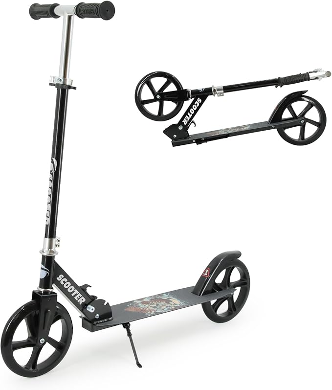 Kick Scooter for Ages 6+, Kids, Teens & Adults. Max Load 240 LBS. 8IN Big Wheels for Kids, Teens & Adults, 3 Adjustable Levels