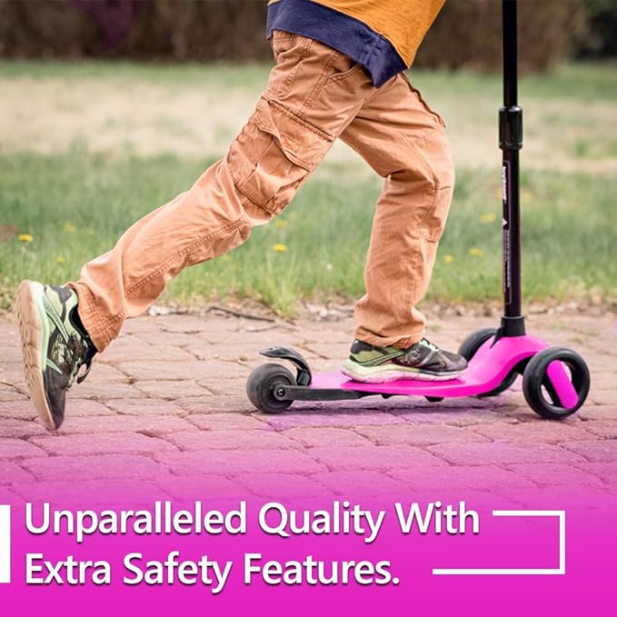 New-Bounce Scooters for Toddlers - 3 Wheel Scooter for Kids with Adjustable Handlebar - The GoScoot MAX is Perfect for Children and Toddlers, Girls and Boys Ages 3-10
