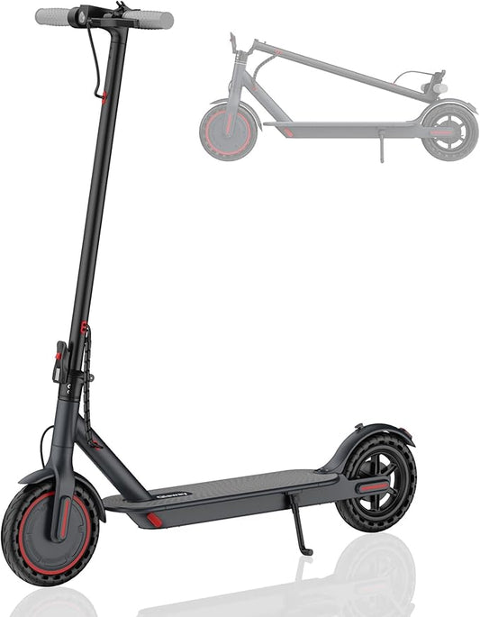 Electric Scooter for Adults - 350W/500W Motor, 8.5"/10" Solid Tire, Top Speed 19 MPH, Max 16-22 Miles Ranges, Load 265LBS, Aluminum Alloy Frame Foldable Commuting Escooter for Adults & Teens