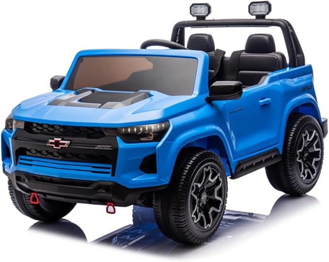 Winado 24V Licensed Colorado Electric Car for Kids, Ride on Toys for Toddlers with Remote Control, 2 Seater Electric Car Ride On Vehicle w/Bluetooth, Soft Start, LED Lights - Blue