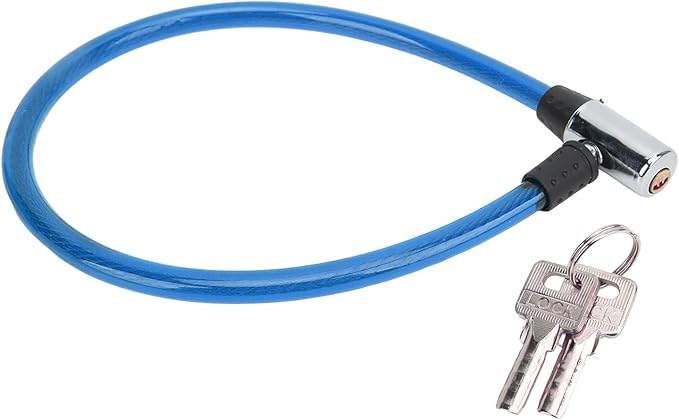 Bike Lock Cable with Key Steel Wire Portable Cable Lock Security Bike Lock for Bike Motorcycle Gate 3 Colors